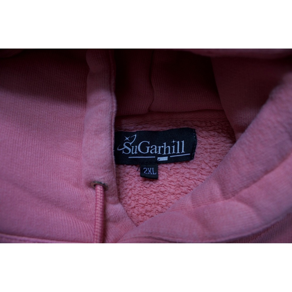 Sugarhill Paranoid Hoodie Salmon Pink Printed Graphics Pullover Men's 2XL - Picture 6 of 15